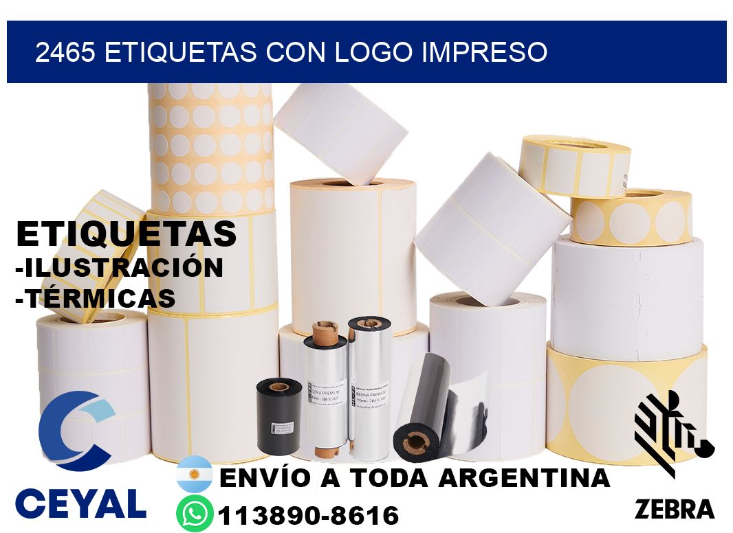 2465 Etiquetas con logo impreso