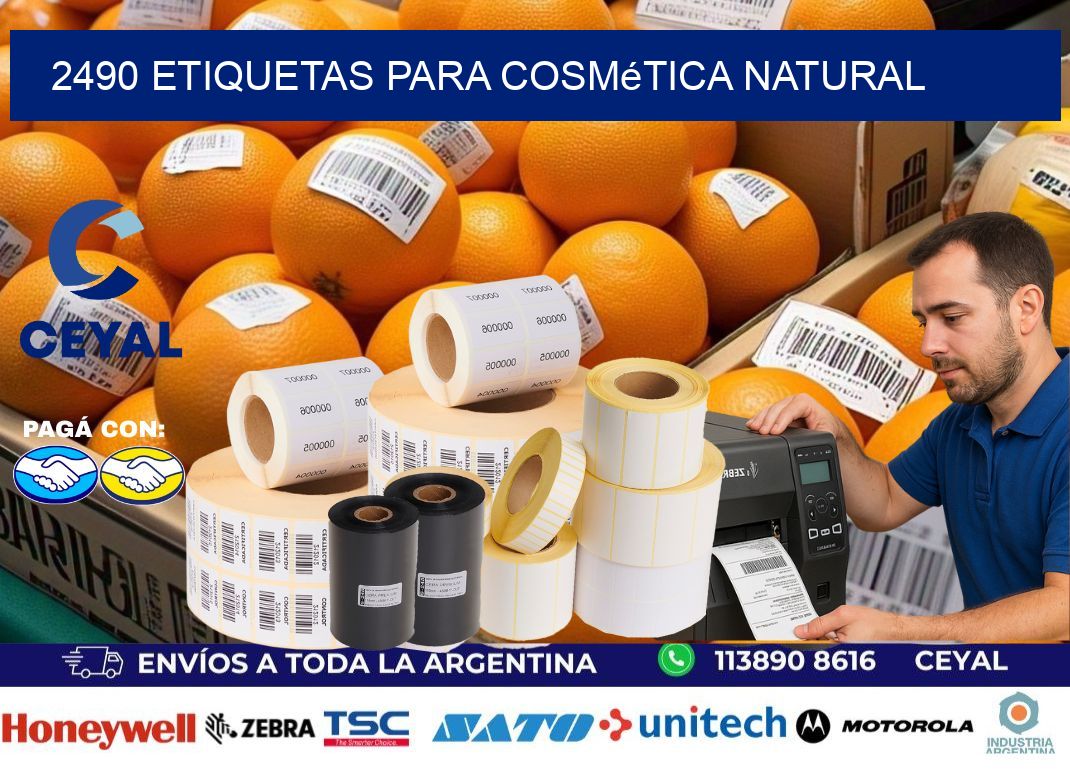 2490 Etiquetas para cosmética natural