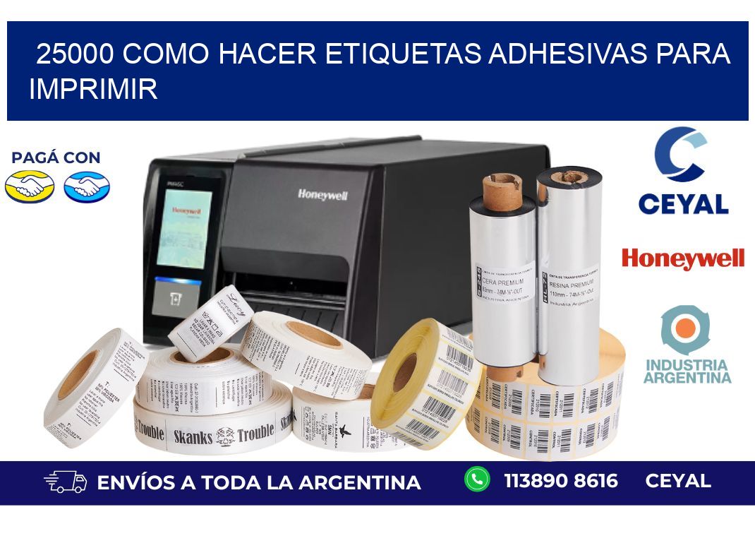 25000 Como hacer etiquetas adhesivas para imprimir