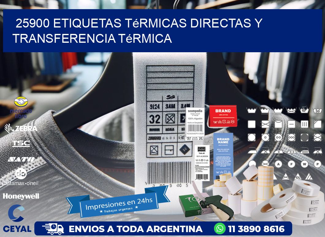 25900 etiquetas térmicas directas y transferencia térmica