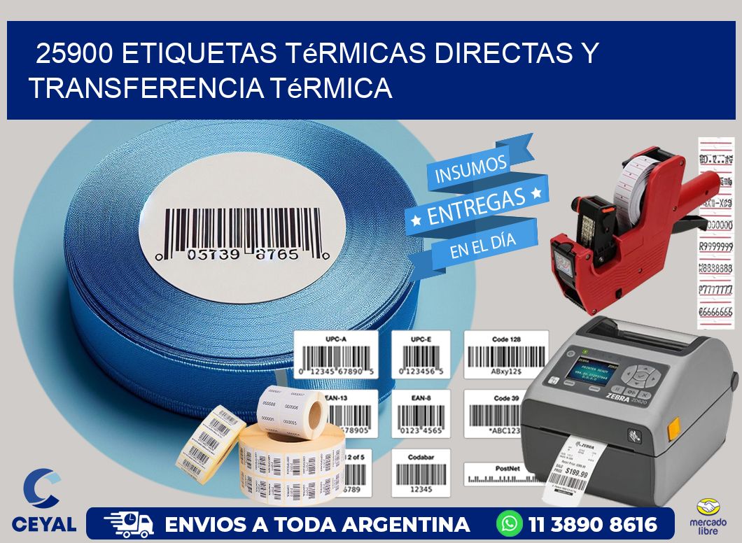 25900 etiquetas térmicas directas y transferencia térmica
