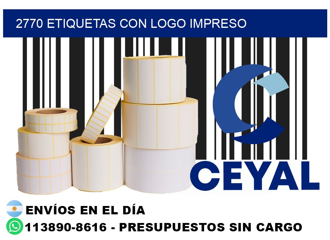 2770 Etiquetas con logo impreso