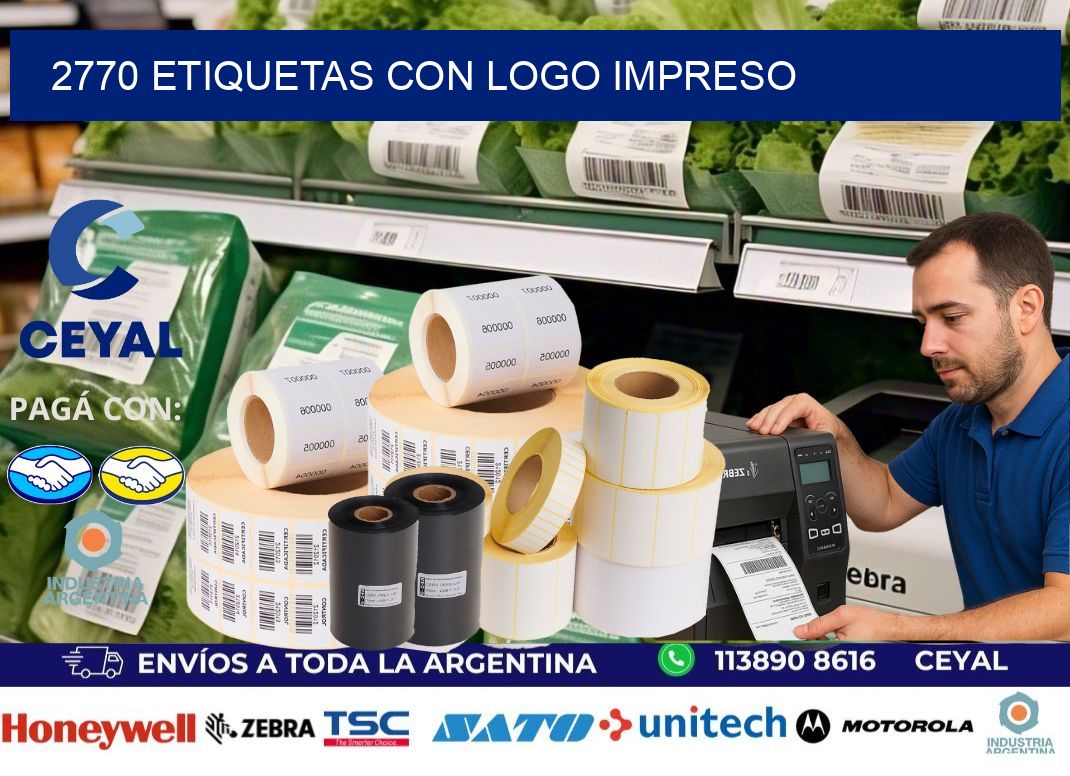 2770 Etiquetas con logo impreso