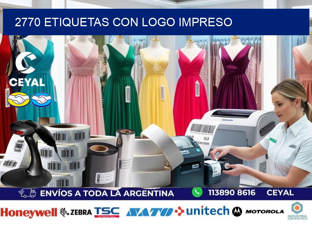 2770 Etiquetas con logo impreso