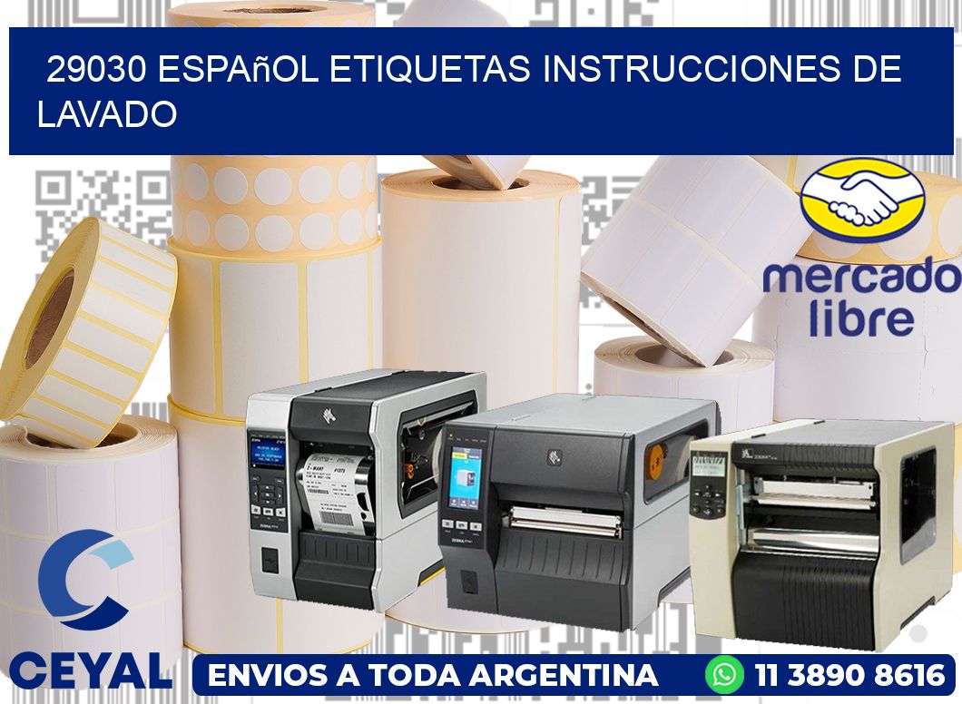 29030 español etiquetas instrucciones de lavado
