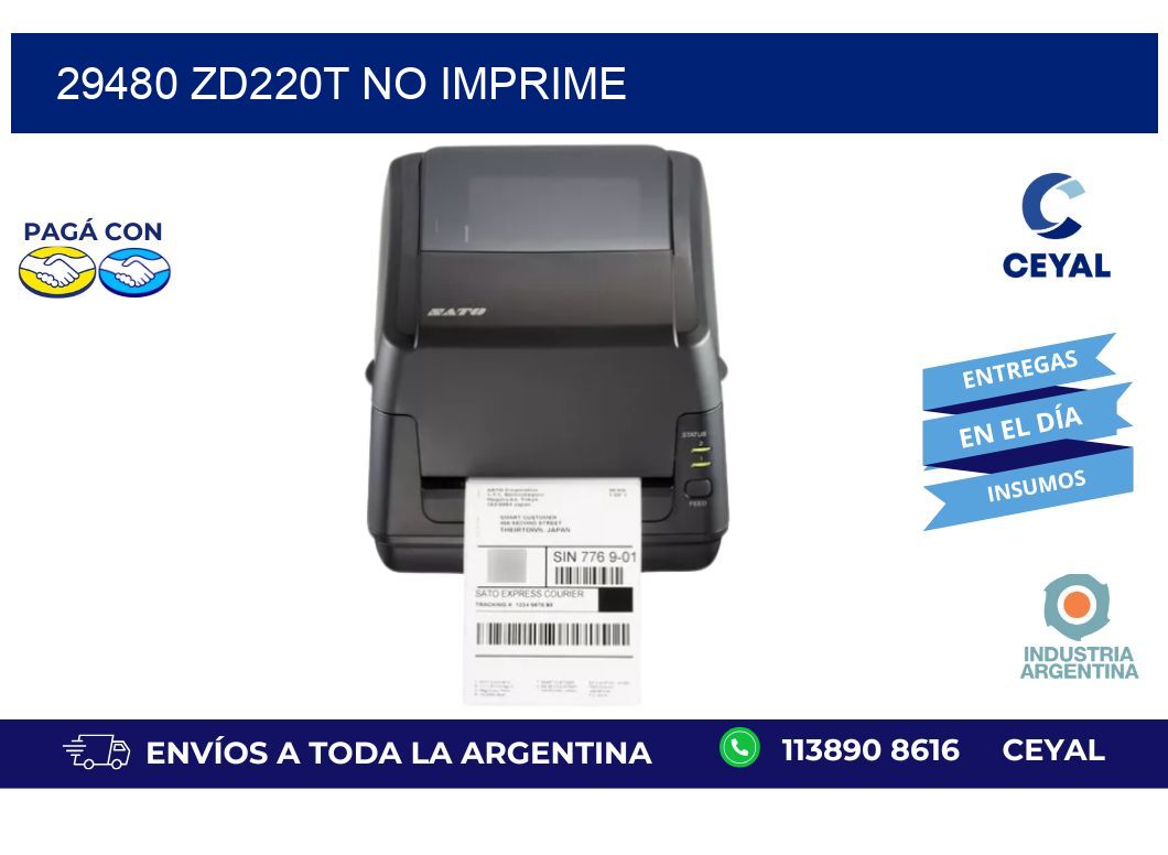 29480 ZD220t no imprime