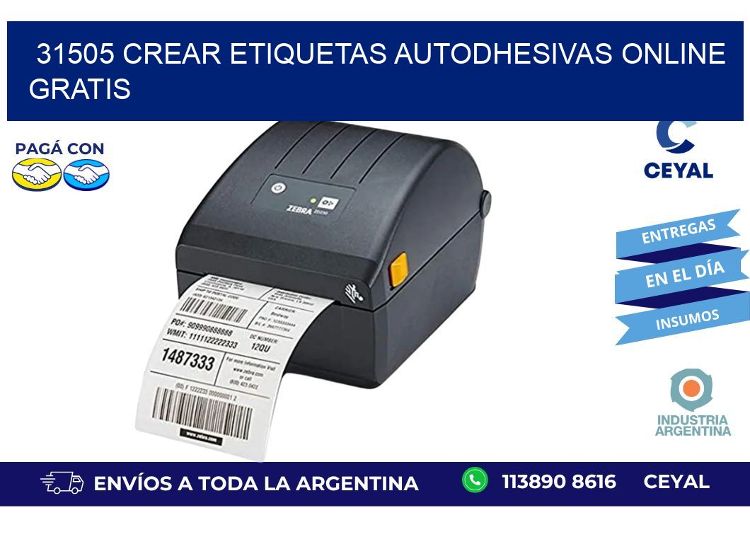 31505 Crear etiquetas autodhesivas online gratis