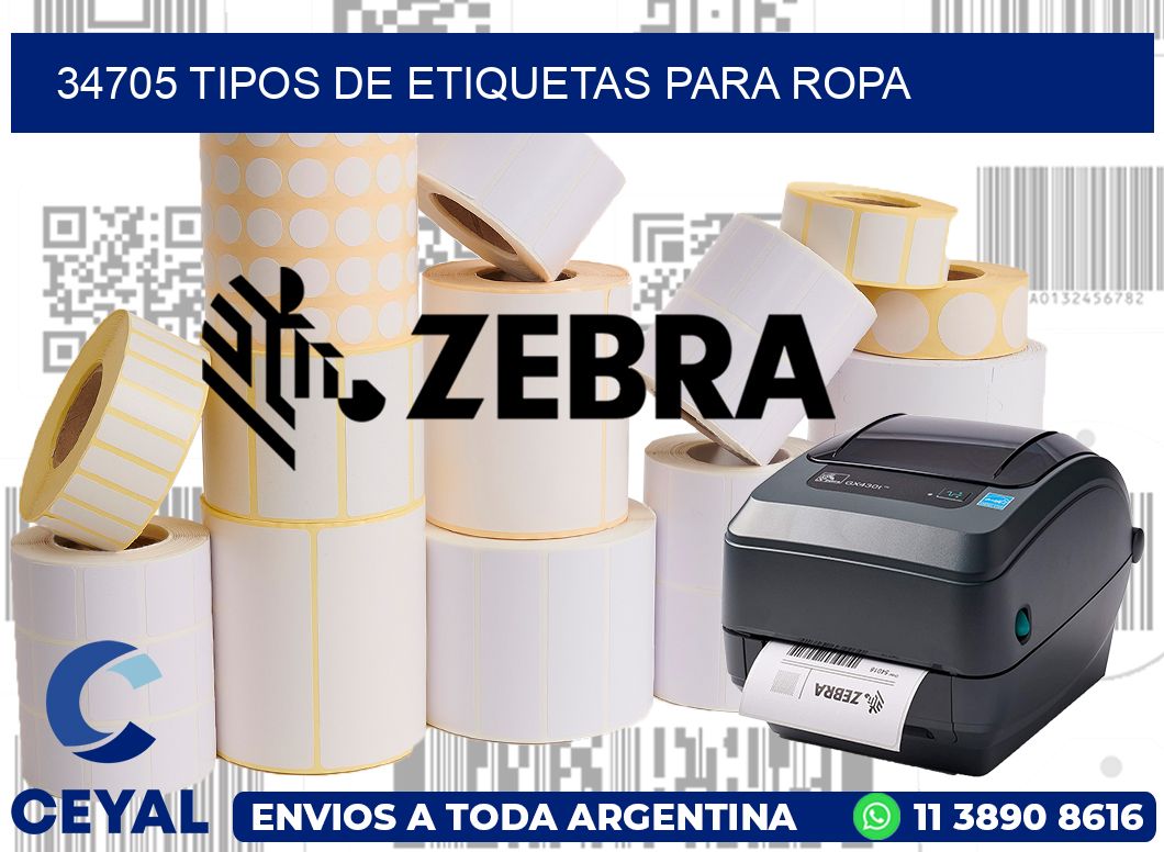 34705 tipos de etiquetas para ropa
