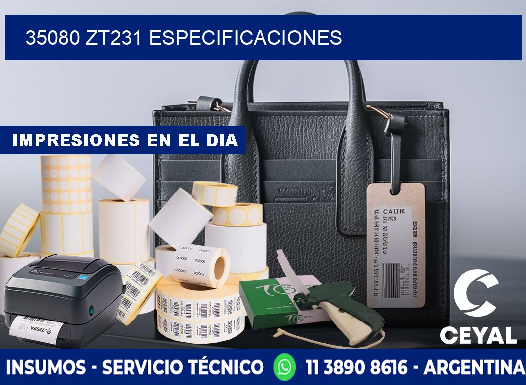 35080 ZT231 especificaciones