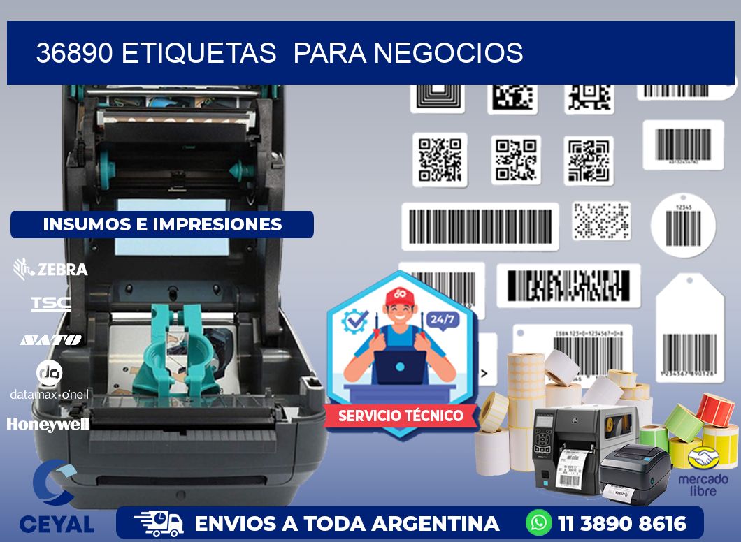 36890 etiquetas  para negocios