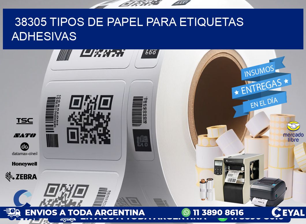 38305 Tipos de papel para etiquetas adhesivas