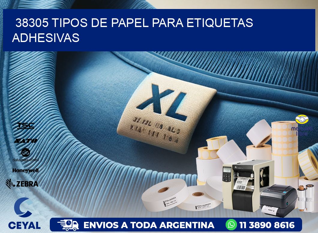 38305 Tipos de papel para etiquetas adhesivas