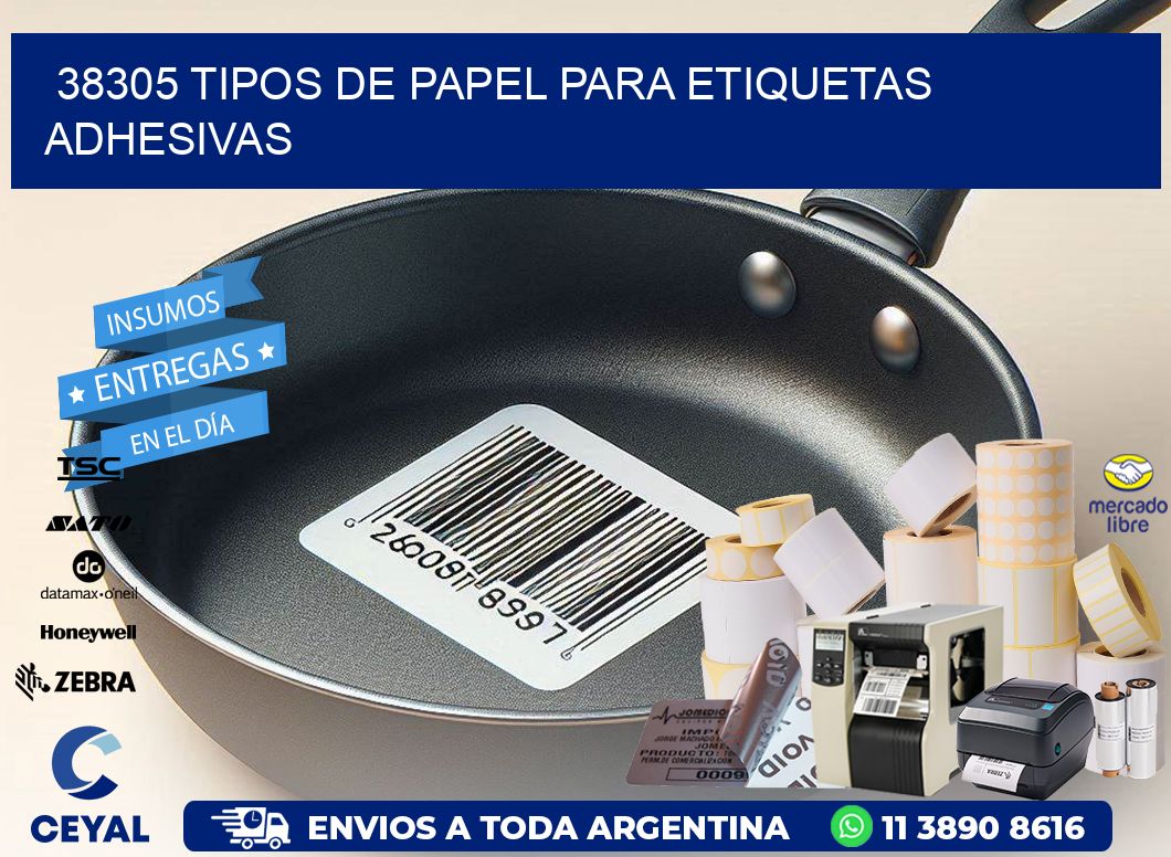 38305 Tipos de papel para etiquetas adhesivas