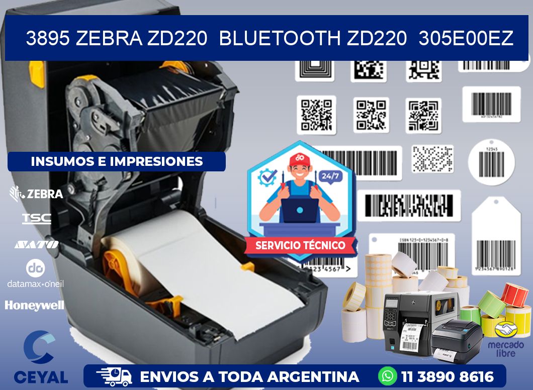 3895 Zebra ZD220  Bluetooth ZD220  305E00EZ