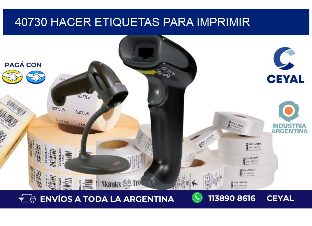 40730 Hacer etiquetas para imprimir