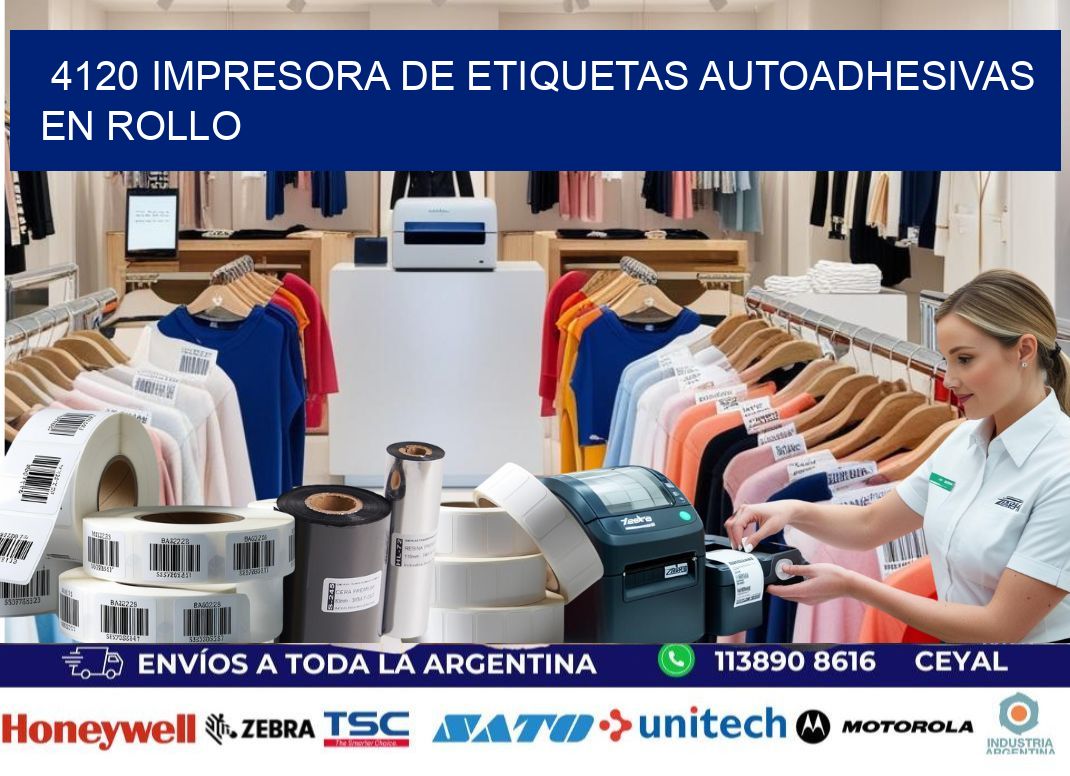 4120 impresora de etiquetas autoadhesivas en rollo