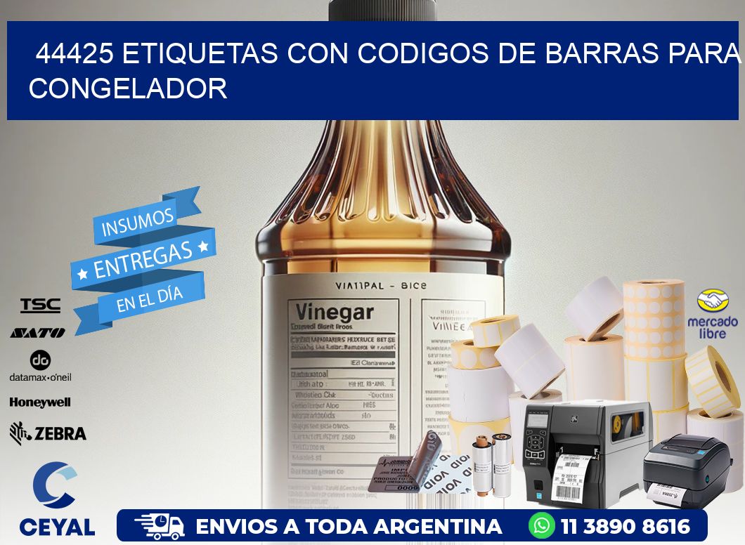 44425 Etiquetas con codigos de barras para congelador