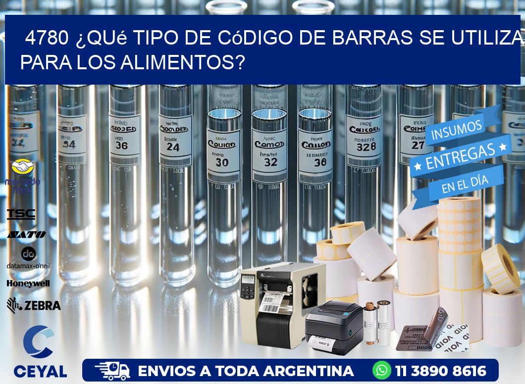 4780 ¿Qué tipo de código de barras se utiliza para los alimentos?