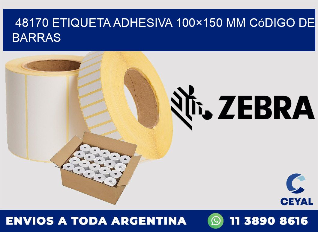 48170 etiqueta adhesiva 100×150 mm código de barras