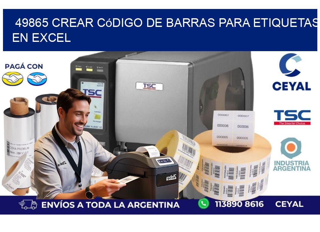 49865 Crear código de barras para etiquetas en Excel