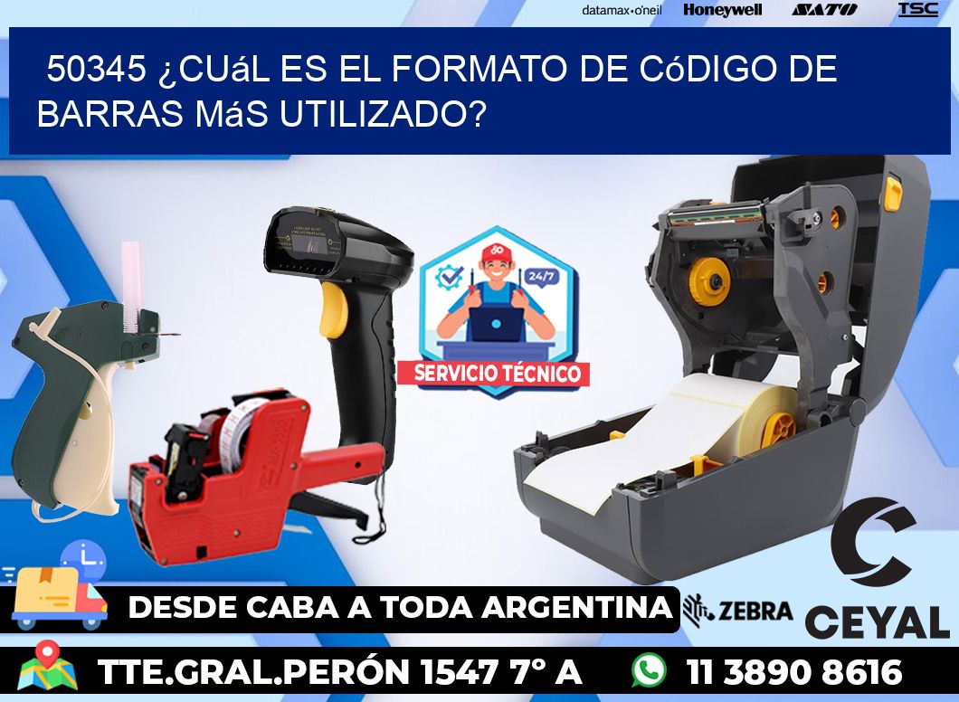 50345 ¿Cuál es el formato de código de barras más utilizado?