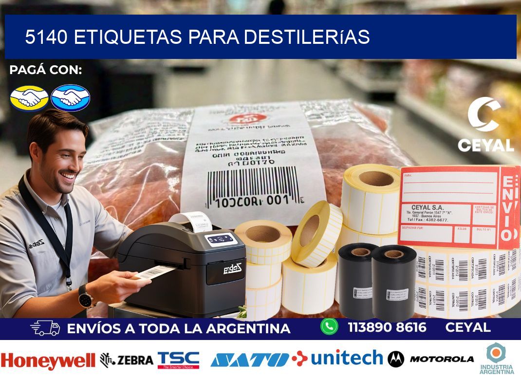 5140 Etiquetas para destilerías