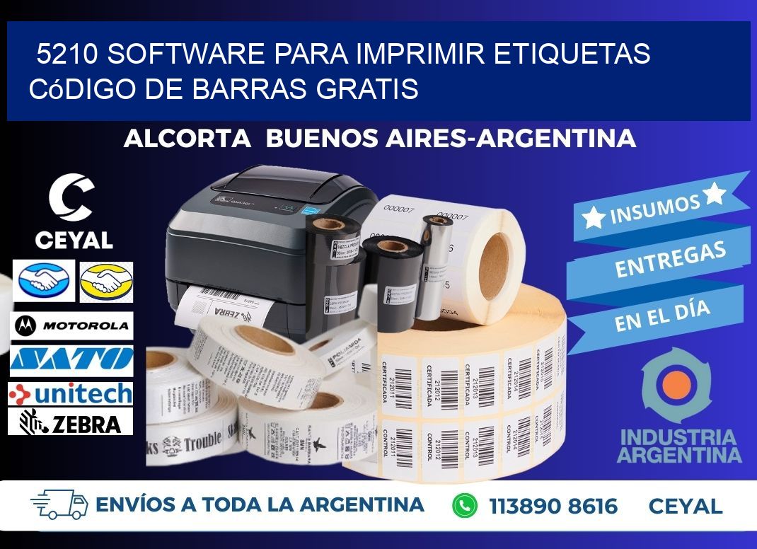 5210 Software para imprimir etiquetas código de barras gratis