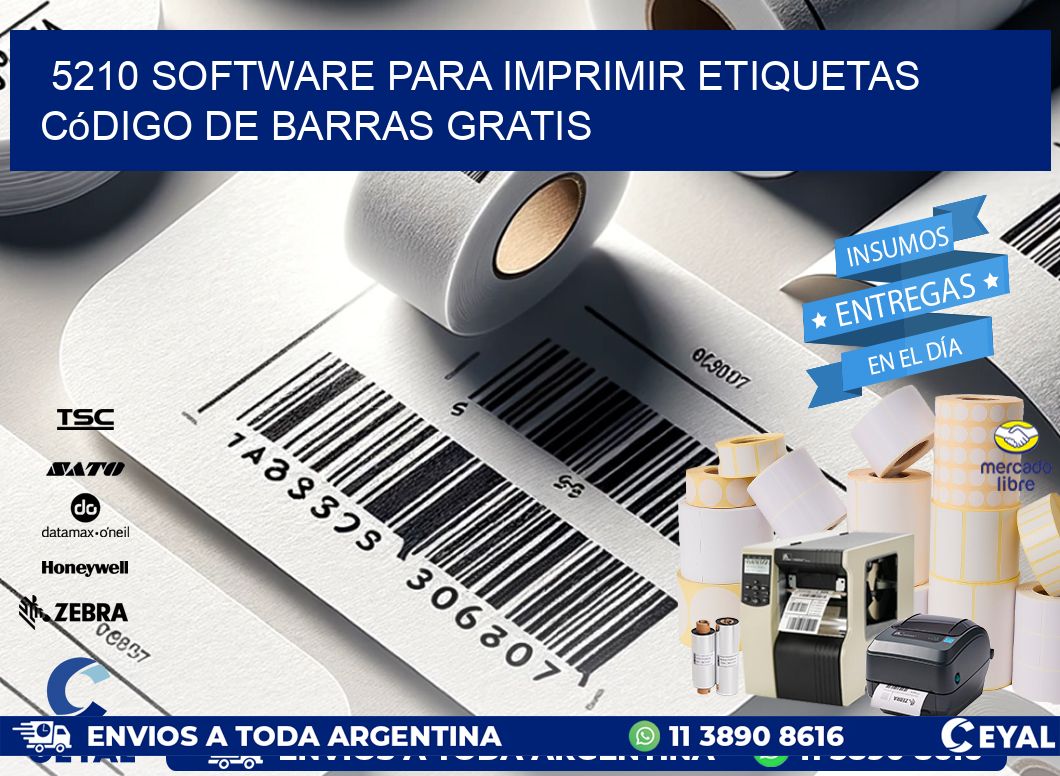 5210 Software para imprimir etiquetas código de barras gratis