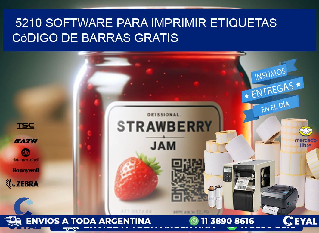 5210 Software para imprimir etiquetas código de barras gratis
