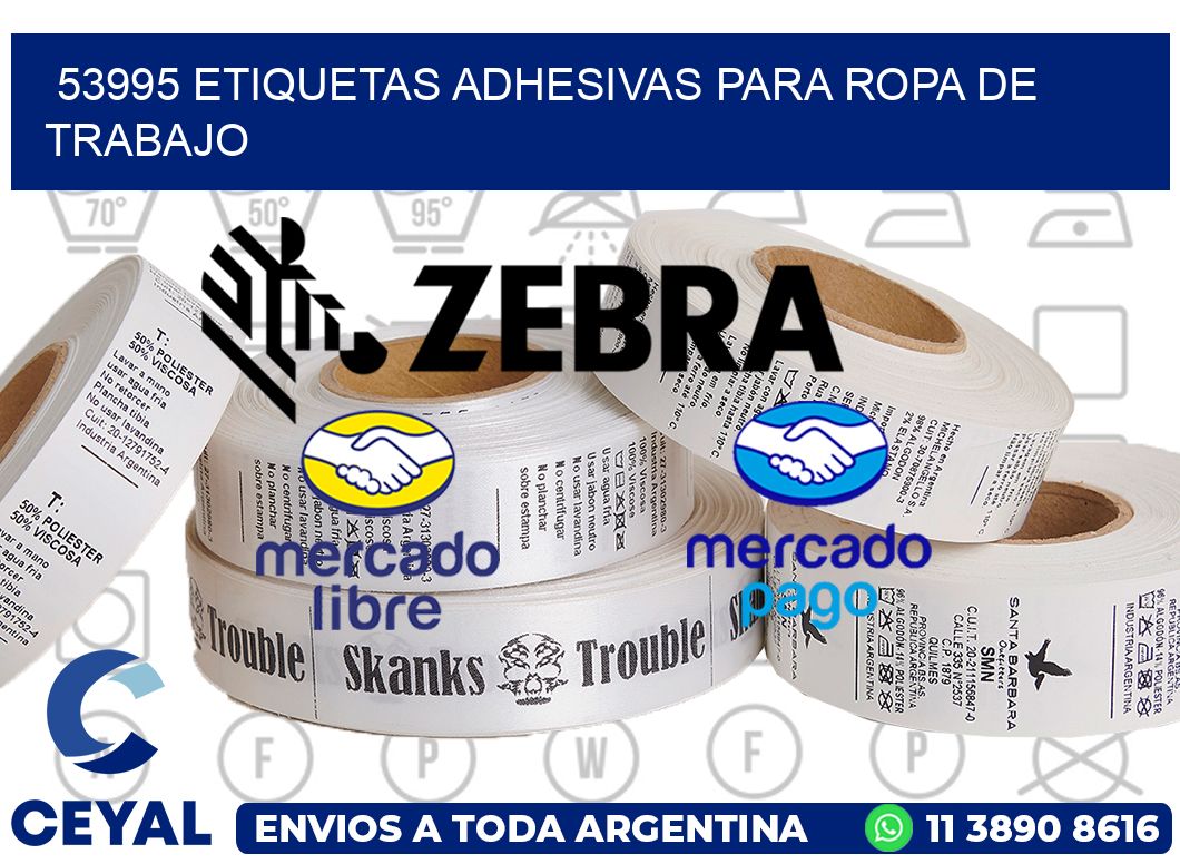 53995 Etiquetas adhesivas para ropa de trabajo