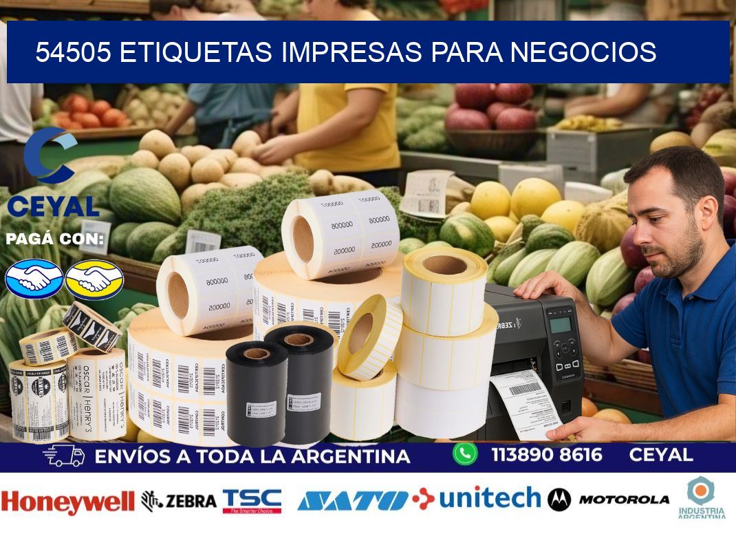 54505 etiquetas impresas para negocios