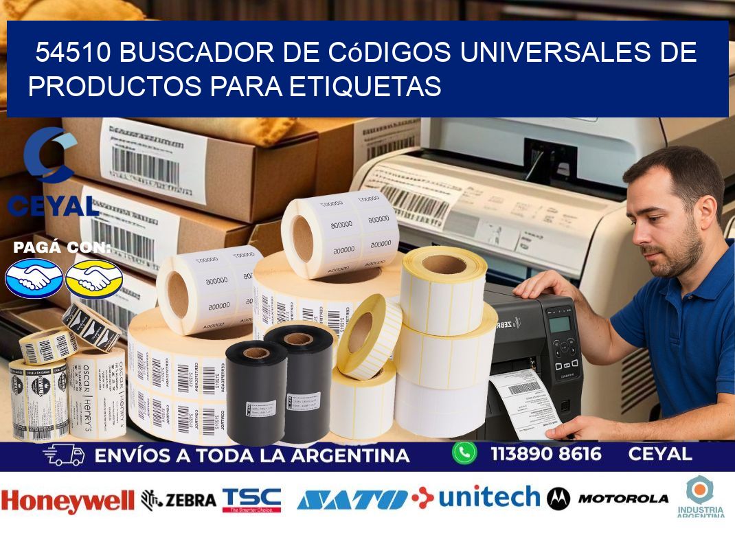 54510 Buscador de códigos universales de productos para etiquetas