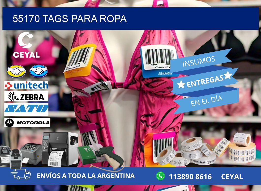 55170 Tags para ropa