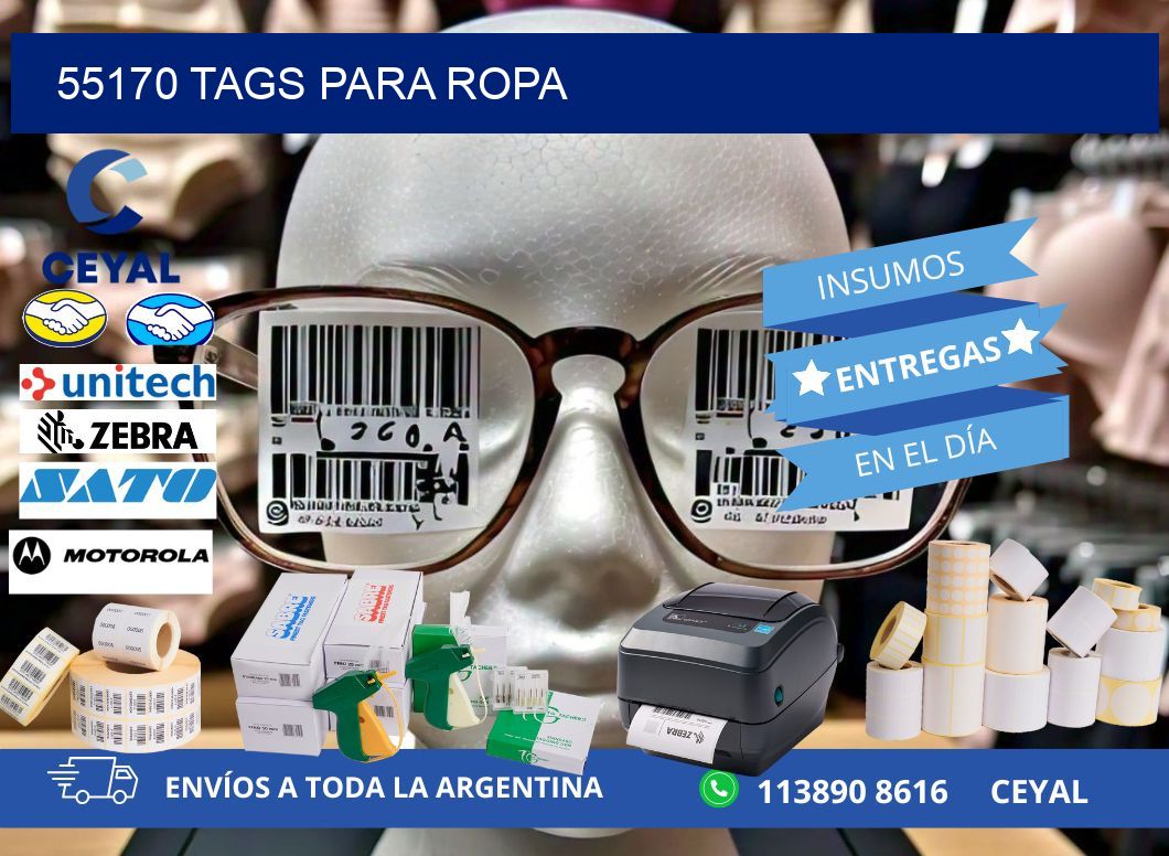55170 Tags para ropa