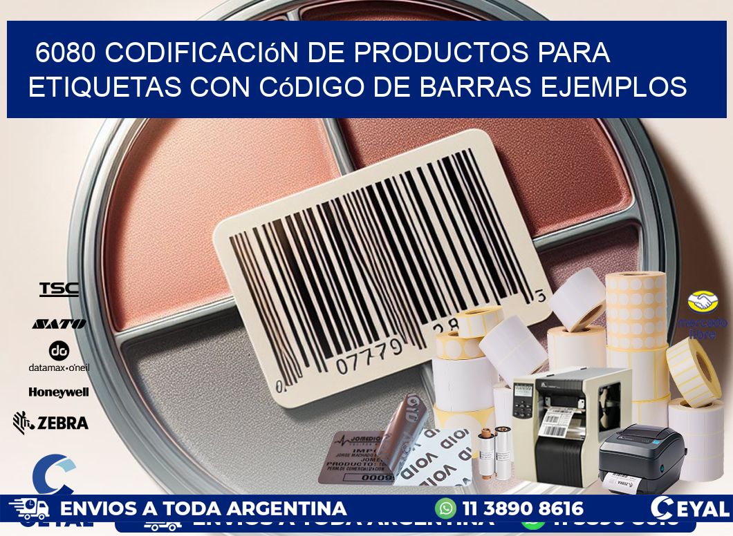 6080 Codificación de productos para etiquetas con código de barras ejemplos