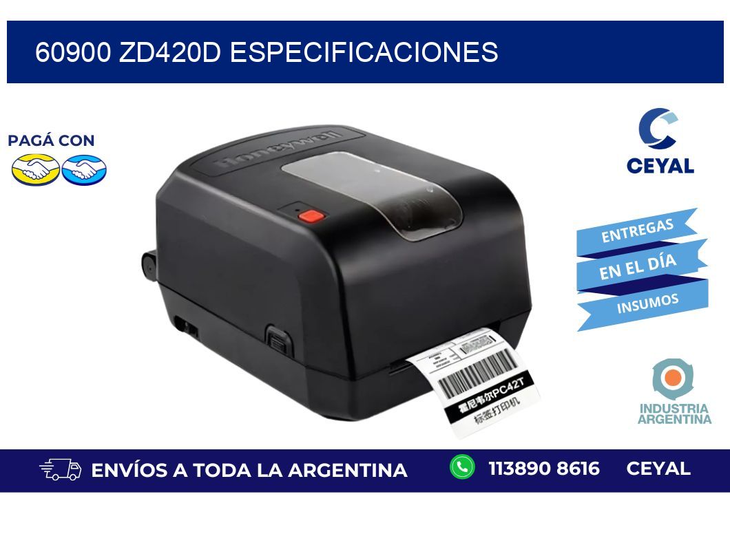60900 ZD420d especificaciones
