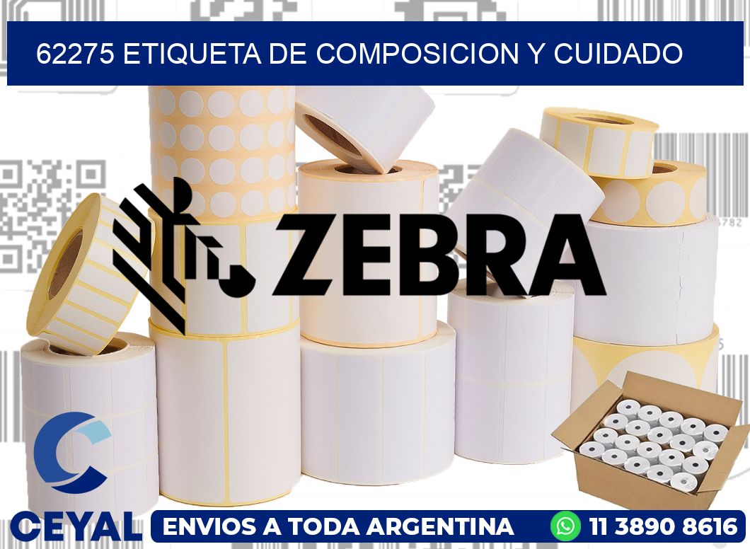 62275 etiqueta de composicion y cuidado