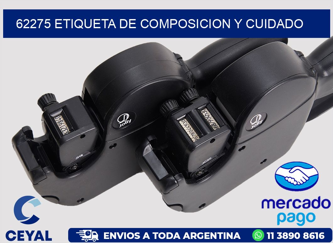 62275 etiqueta de composicion y cuidado