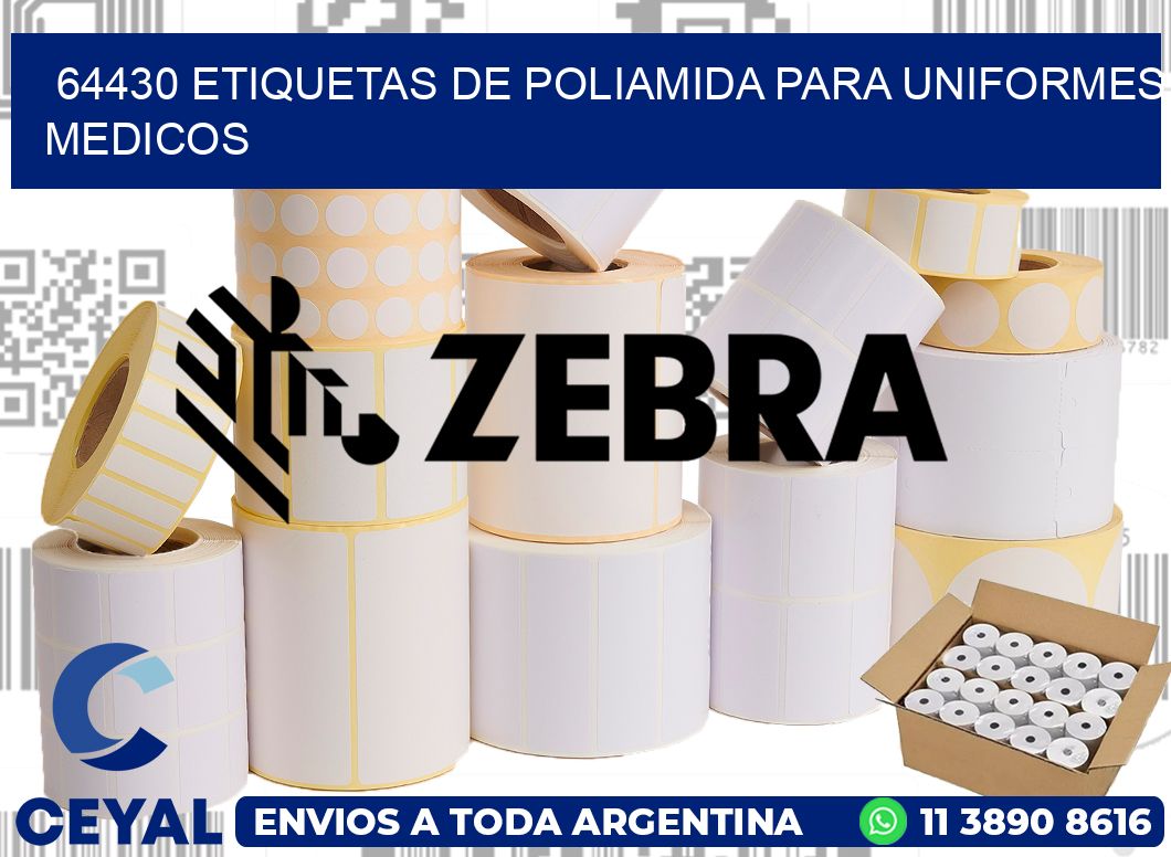 64430 Etiquetas de poliamida para uniformes medicos