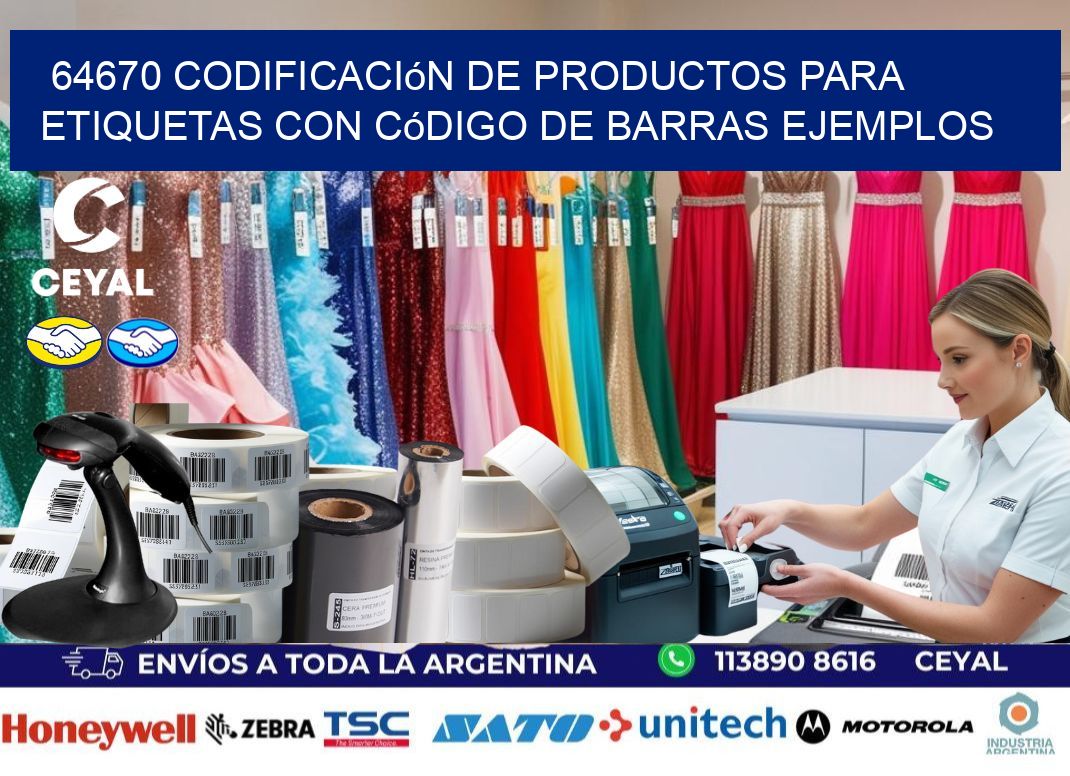 64670 Codificación de productos para etiquetas con código de barras ejemplos