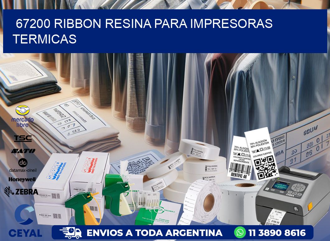 67200 ribbon resina para impresoras termicas