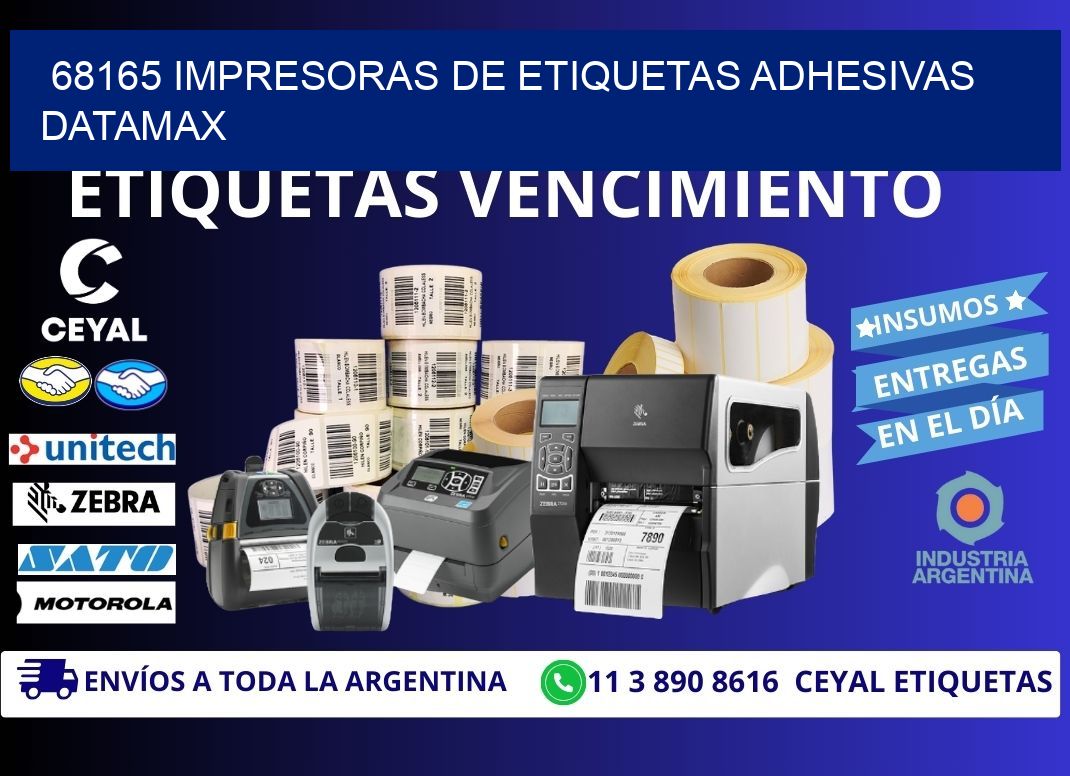 68165 impresoras de etiquetas adhesivas datamax