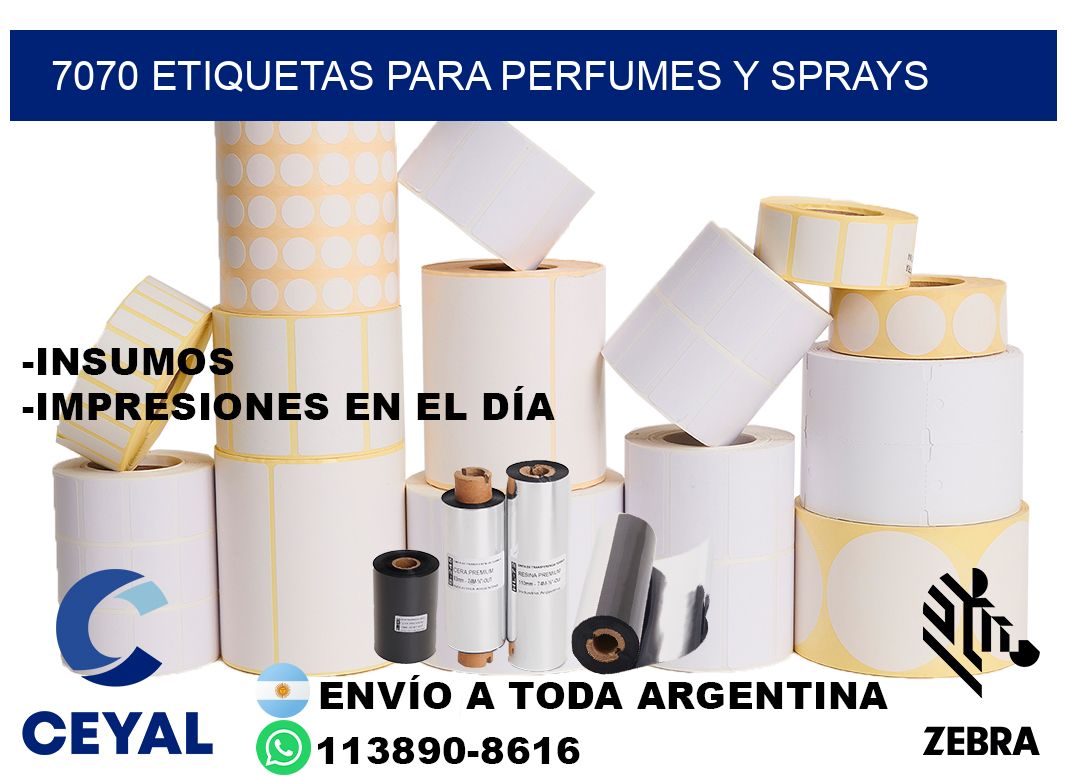 7070 Etiquetas para perfumes y sprays