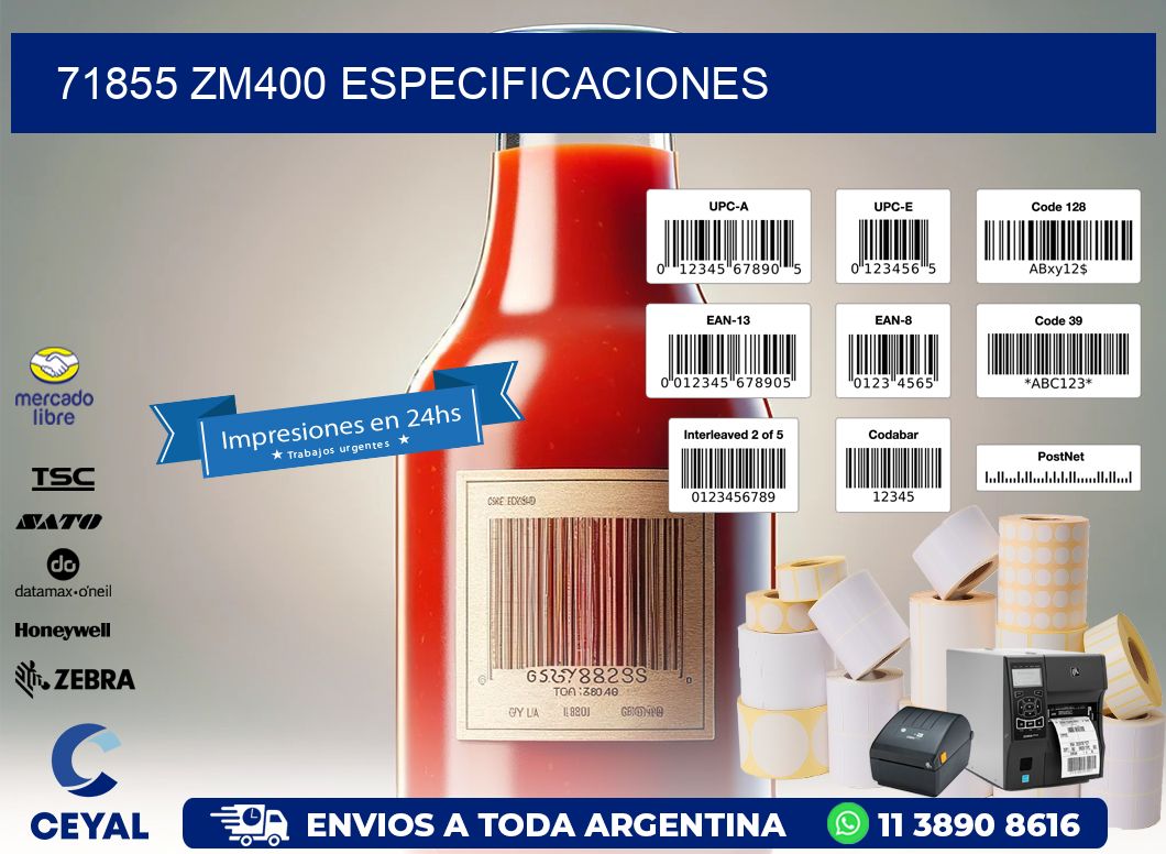 71855 ZM400 especificaciones