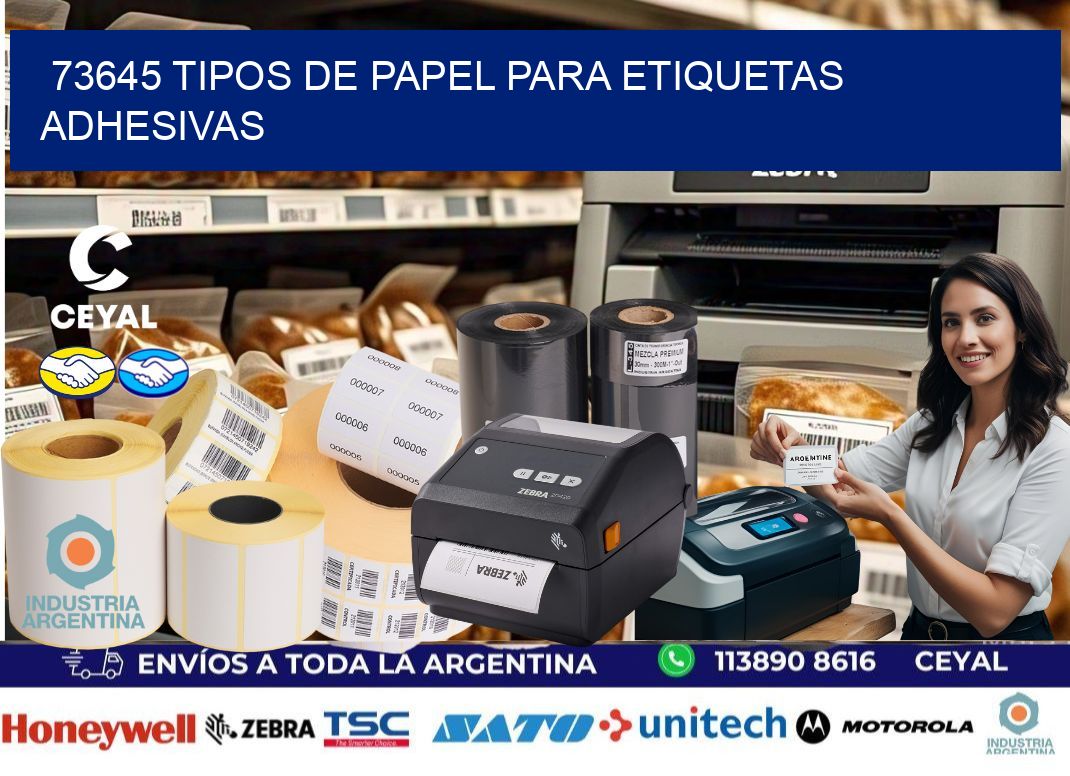 73645 Tipos de papel para etiquetas adhesivas