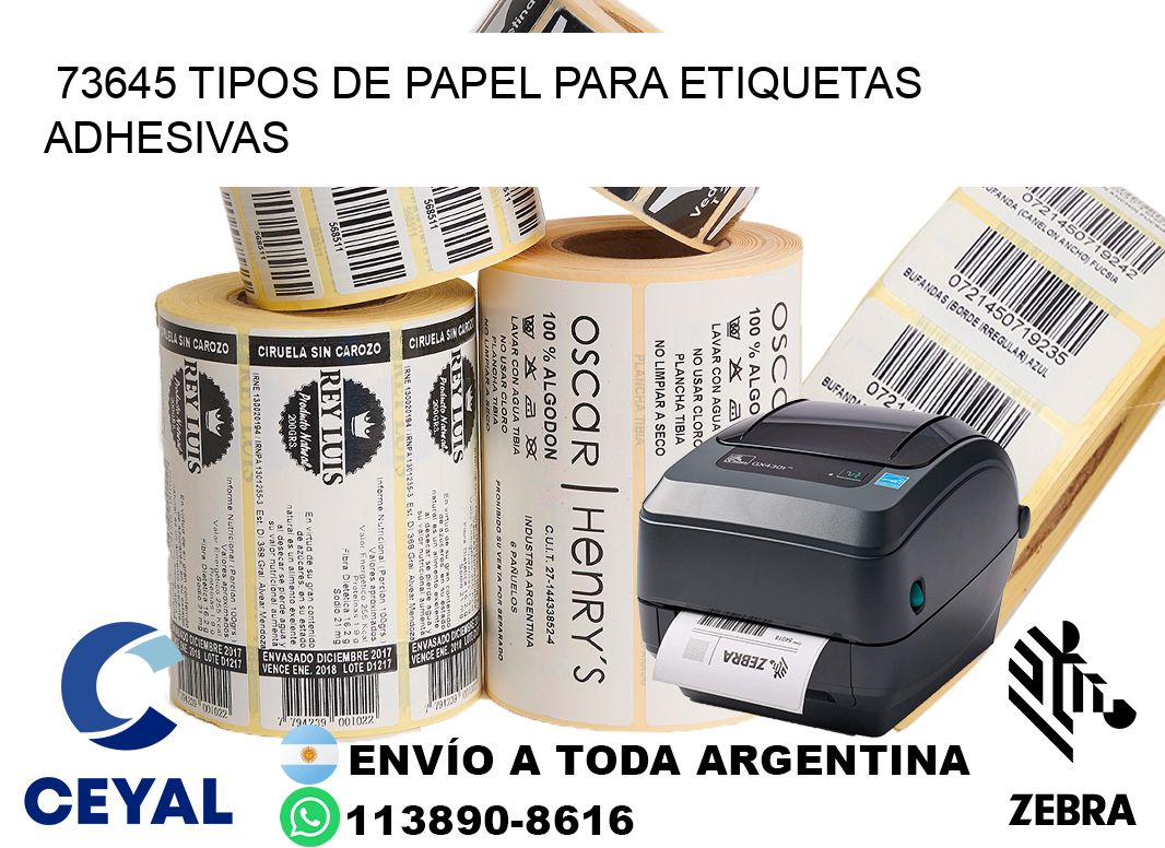 73645 Tipos de papel para etiquetas adhesivas