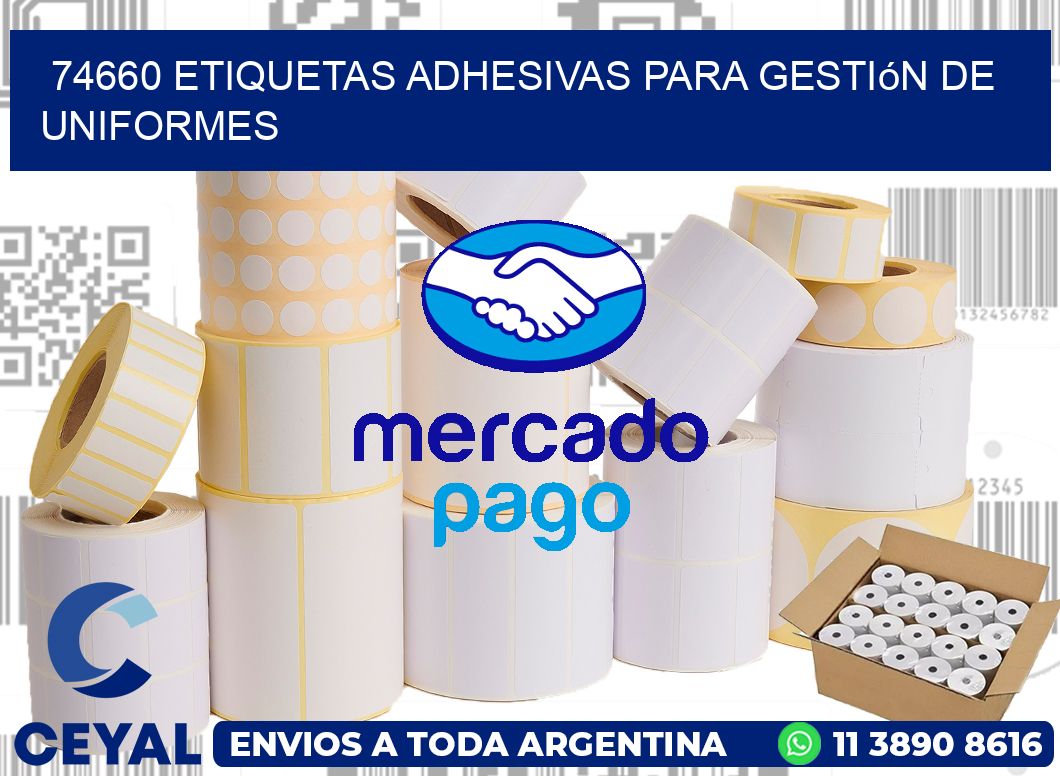 74660 Etiquetas adhesivas para gestión de uniformes