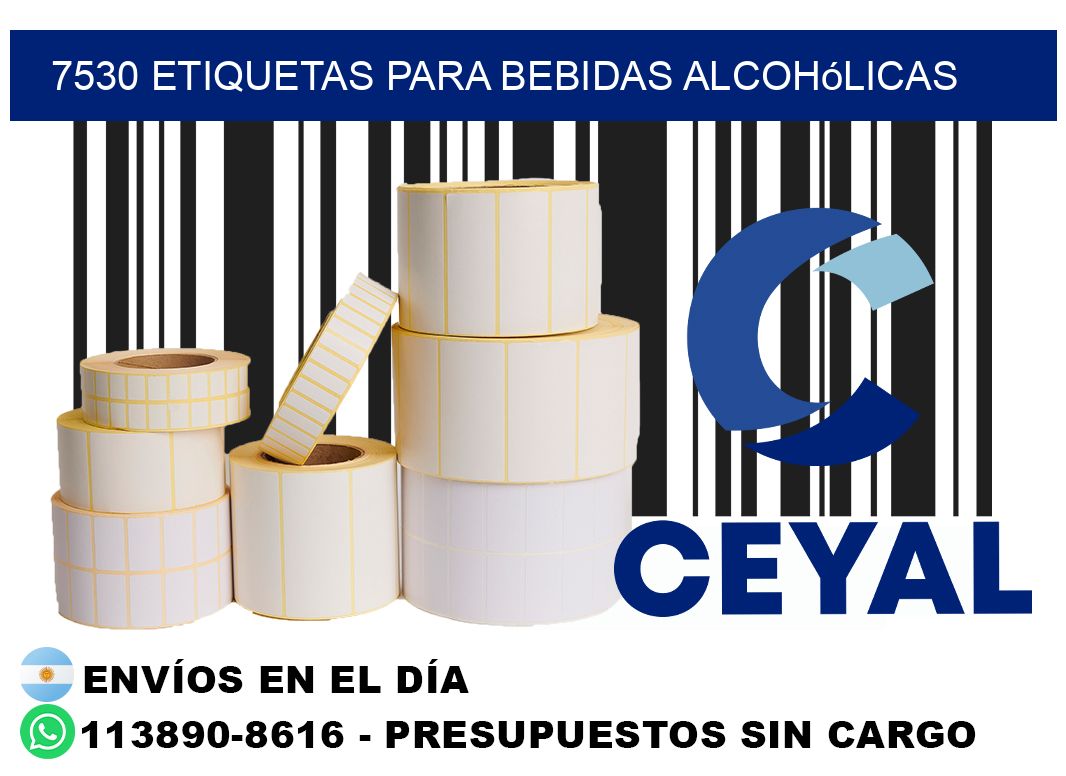 7530 Etiquetas para bebidas alcohólicas