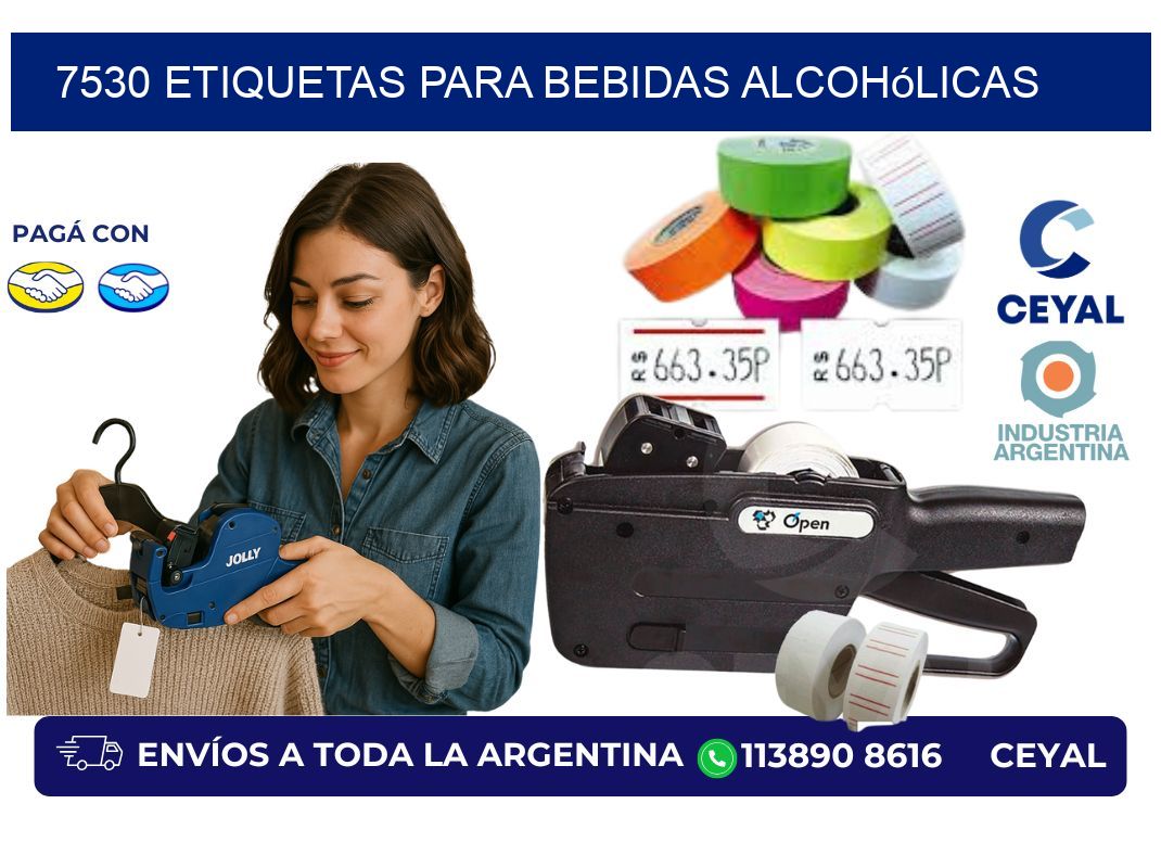 7530 Etiquetas para bebidas alcohólicas