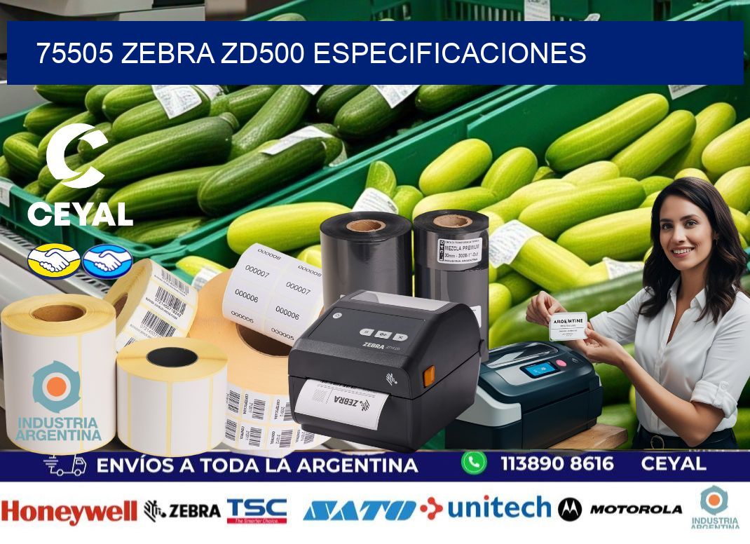 75505 Zebra ZD500 especificaciones